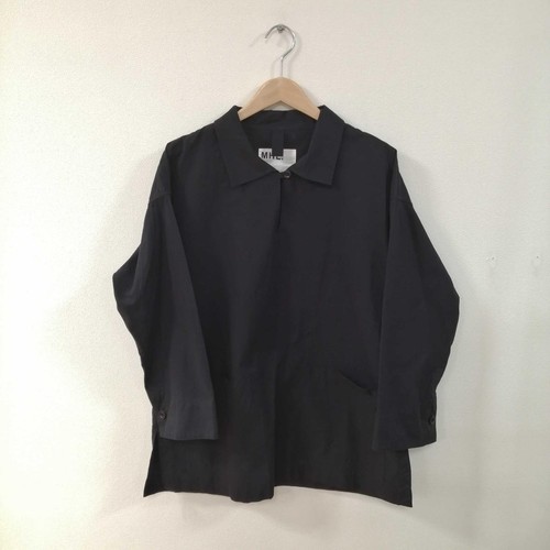 Mhl black smock shirt - smock, cotton