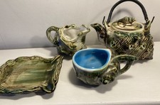 Vintage Majolica Conch Set
