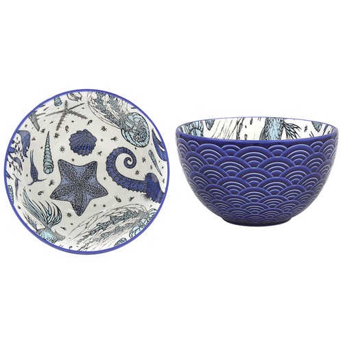 Ceramic bowl 13cm sea - ceramic,