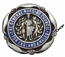 Vintage The General Nursing Council For England & Wales 1945 Nurses Enamel Badge