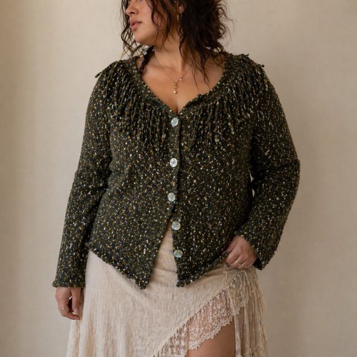 Ruby olive green speckled - rd,