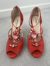L.K Bennett Suede peep toe