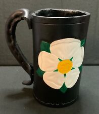Leather tankard embossed with