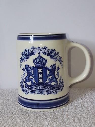 Delft blue amsterdam tankard - delft,