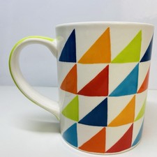 Whittard Of Chelsea Multicoloured Triangles Large Mug -450ml-Excellent Condition