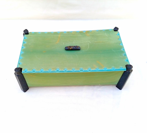 Antique art deco jadeite box - art-deco,