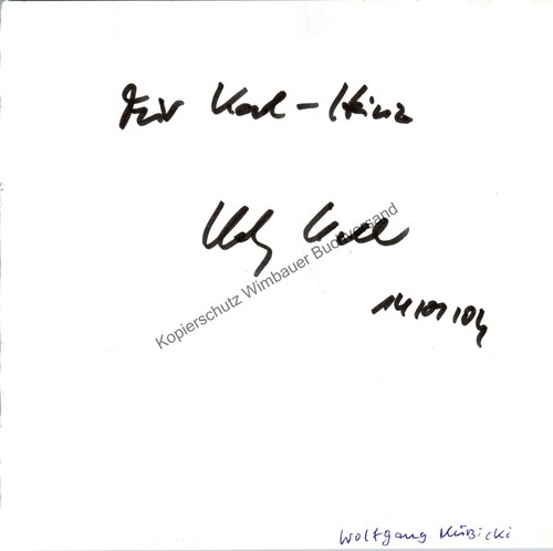 Original autograph wolfgang - original,