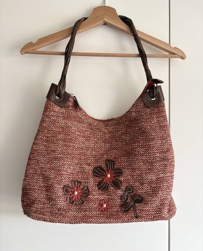 Tula woven raffia leather - raffia,
