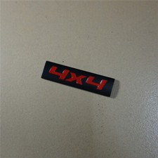 1x Black Matte Red 4x4 Metal