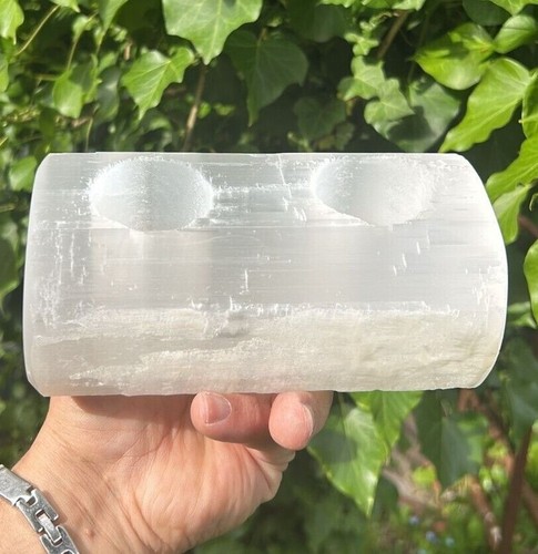 Selenite crystal votive - 3,