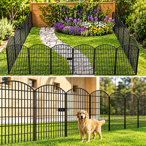 24ft garden fence with - garden,