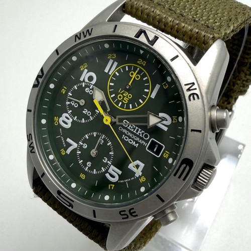 Seiko military chronograph - seiko,