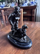 'Hunter & His Dog' Bronze