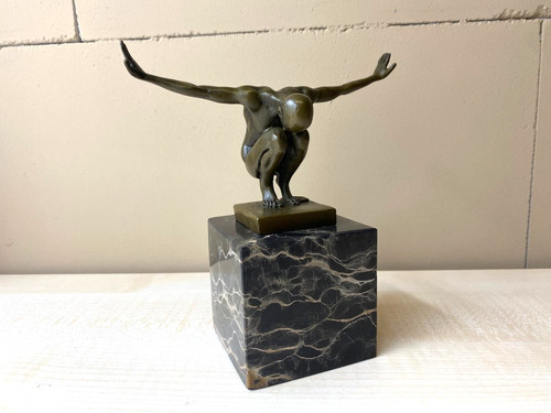 Bronze swimmer sculpture a - swimmer,