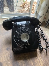 Vintage 1960s Telephone Retro Working GPO 706 Dial Black Cable 9.5 Feet /2.9 mtr