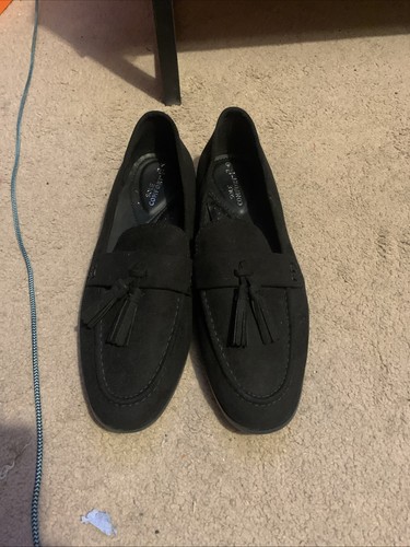 Women black slip shoes - black,
