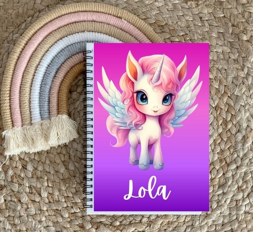 Personalised unicorn lined - unicorn, a5