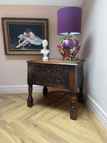 Antique solid oak hand - solid,