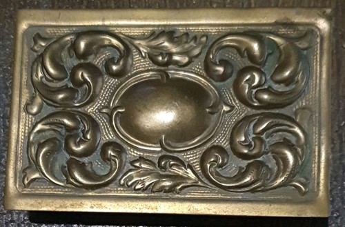 Large brass matchbox holder - large,