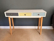 Hygena Lumina Retro Console Table | 3 x Drawers