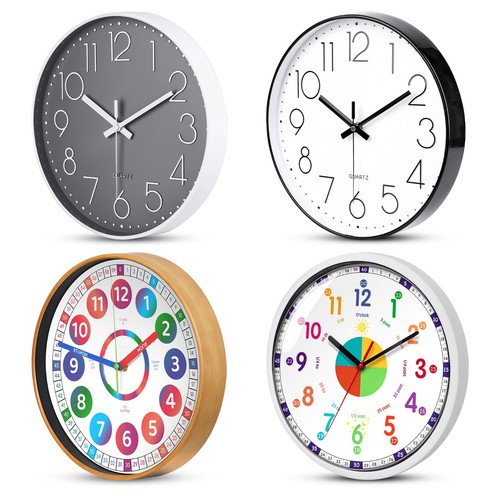 Round wall clock simple - round,