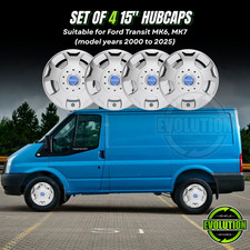 15" Wheel Trims Hub Caps Set of 4 Fits Ford Transit MK6 MK7 MK8 2000–2025