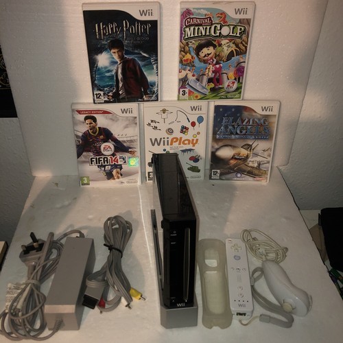 Wii console black bundle - console,