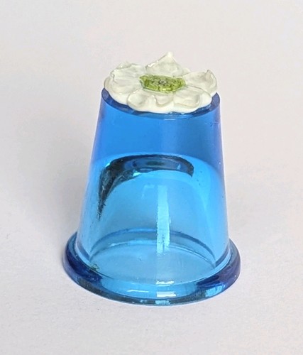 Blue glass millefiori style - glass,
