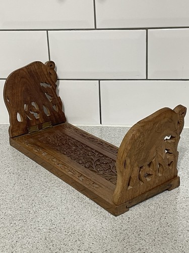 Ornate indian handcarved teak - handcarved,
