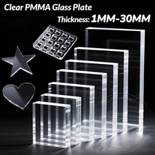 Clear Glass Plate Plastic Cut