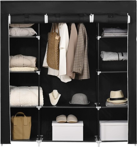 Homcom portable wardrobe - portable,