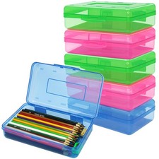 6 Pack Assorted Colors Clear