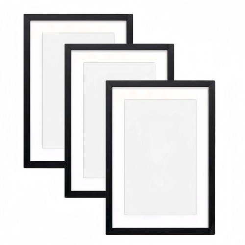 3pack black picture frames - a4,
