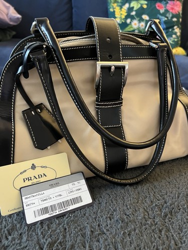 Prada black leather vintage - leather,