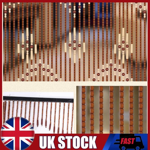 Wood bead door - wood, hanging