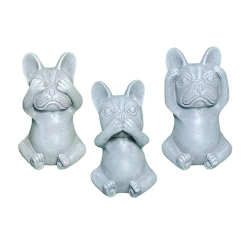 French bulldog statue - french,
