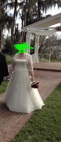Used wedding dress ivory size - wedding,