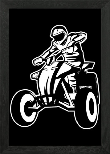 Quad bike framed wall art - framed,