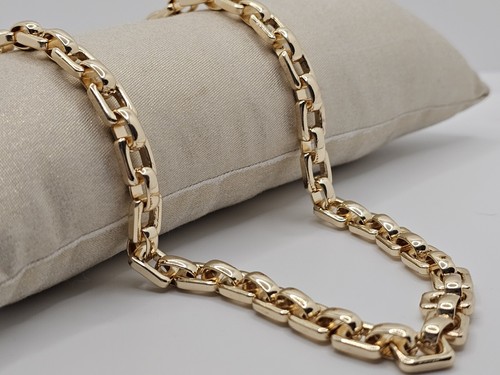 Gold link chain necklace - gold,