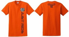 ORANGE JUST RIDE CUSTOM NUMBER PLATE YOUTH T SHIRT CHILD MX MOTOCROSS KTM SX