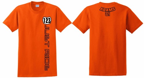 Orange just ride custom number - custom,