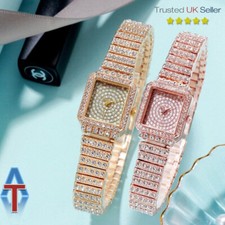 Ladies Wristwatches Crystal Bling Diamond Bracelet Quartz Women Rhinestone Watch
