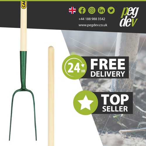 Forged ash handle 2 prong - 54",