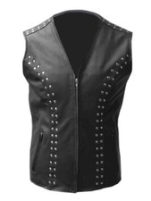 Mens Black Leather Biker Style