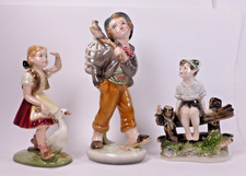 3 KERAMOS WIEN AUSTRIAN POTTERY FIGURES OF CHILDREN c.1919