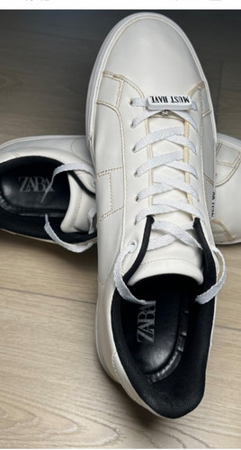 Zara men white - leather, low