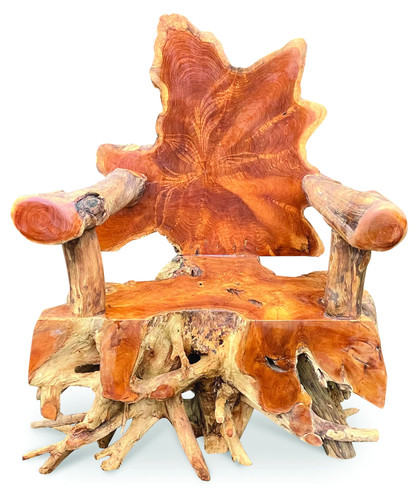 Teak root spider chair 110cm - teak,