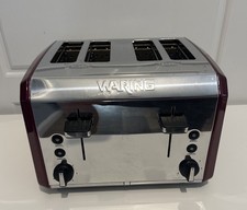 Waring Pro WT400RU 4-Slice Stainless Steel And Red Toaster – Tested – Bagels