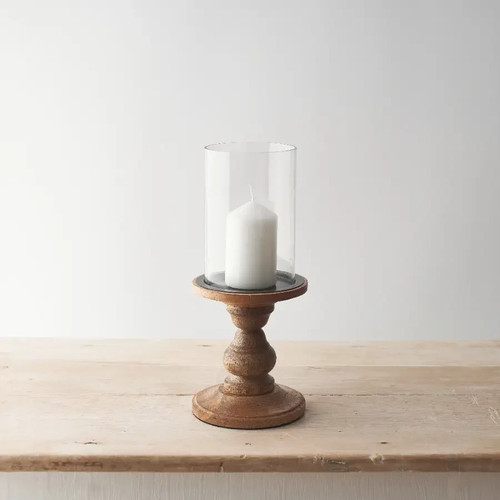 Rustic hurricane glass candle - rustic,