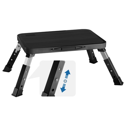 Anti slip folding metal step - folding,